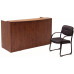 Rectangular Cherry Laminate Reception Desk with Drawers - FREE SHIPPING!